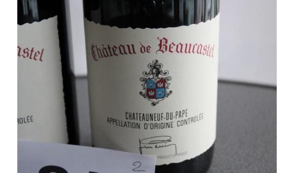2 flessen à 75cl rode wijn, Chateau de Beaucastel, Chateauneuf-Du-Pape, 2017
